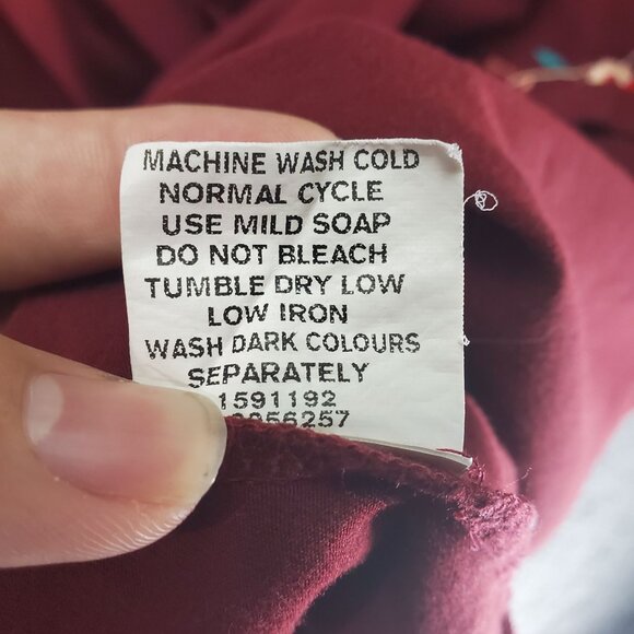 eShakti Dress Womens 6X Rust Red Embroidered Cotton Stretch Knee Length - Picture 4 of 10